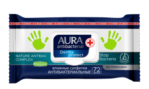 Aura Derma protect antibakteriális tk. 72 db